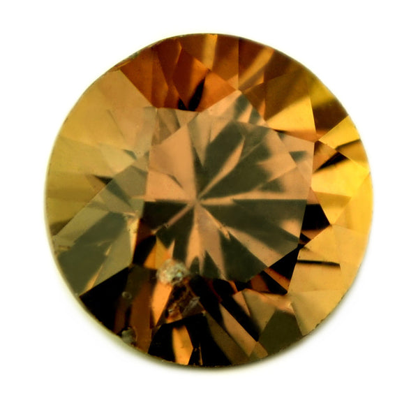 Certified Natural Unheated Brown Sapphire, Round Brilliant Cut - sapphirebazaar - 1