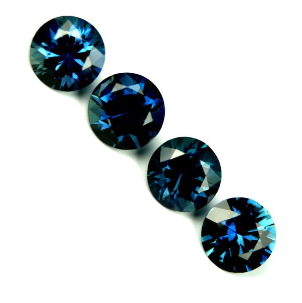 4 mm Certified Natural Blue Sapphire Set - sapphirebazaar - 1