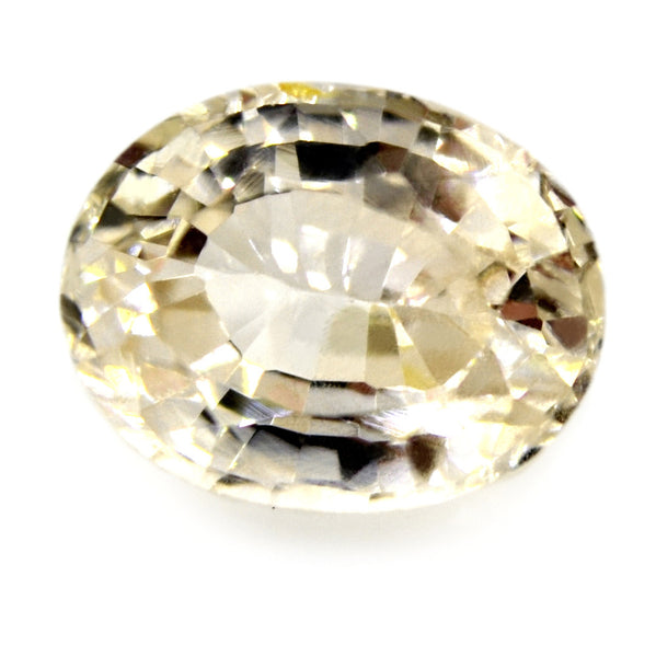 1.25 ct Certified Natural White Sapphire