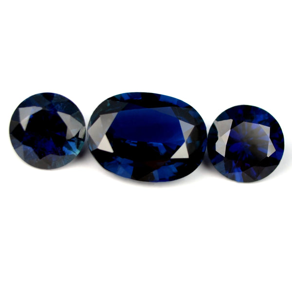 1.40 ct Certified Natural Blue Sapphire Set - sapphirebazaar - 1