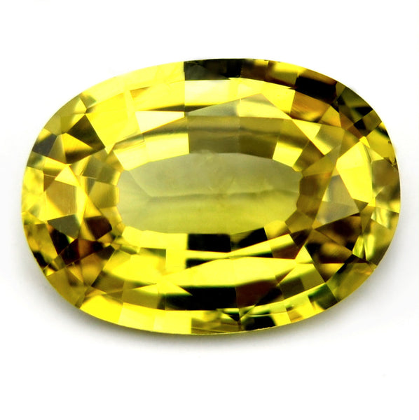 Certified Natural 0.86ct Yellow Sapphire Oval Shape - sapphirebazaar - 1