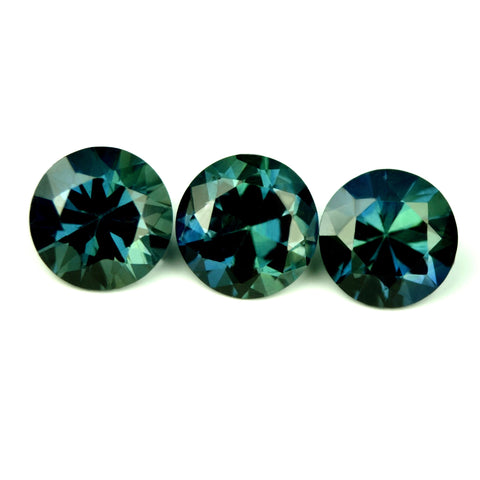 Certified Natural 4.3mm Unheated Matching Blue Sapphires - sapphirebazaar - 1
