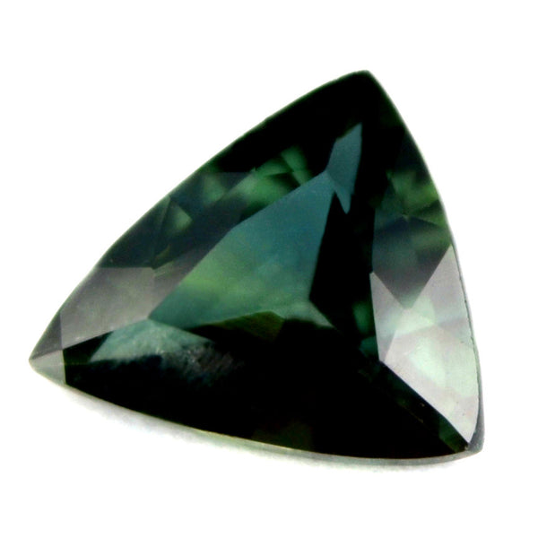Certified Natural 1.15ct Bluish Green Sapphire, Trillion Cut - sapphirebazaar - 1