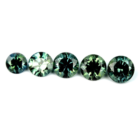 Certified Natural Unheated 2.73ct Matching Teal Sapphires - sapphirebazaar - 1