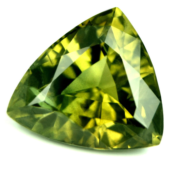 2.21ct Certified Natural Olive Green Sapphire - sapphirebazaar - 1