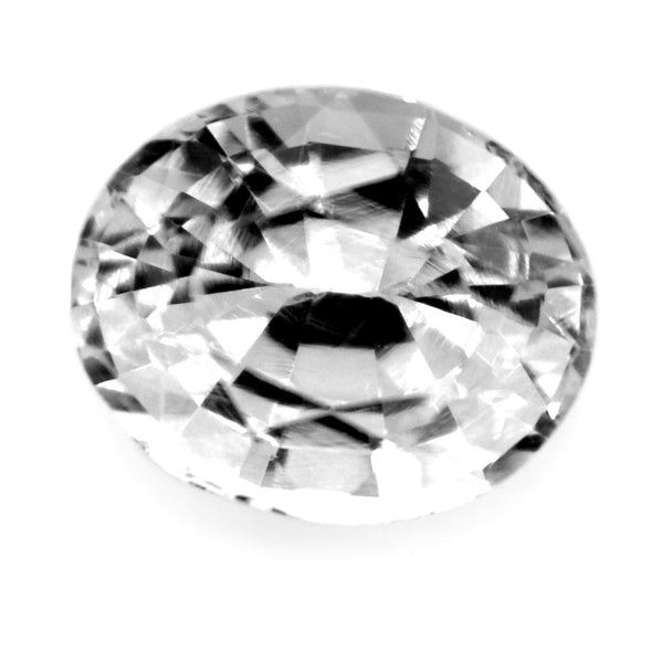 1.09 ct Certified Natural White Sapphire