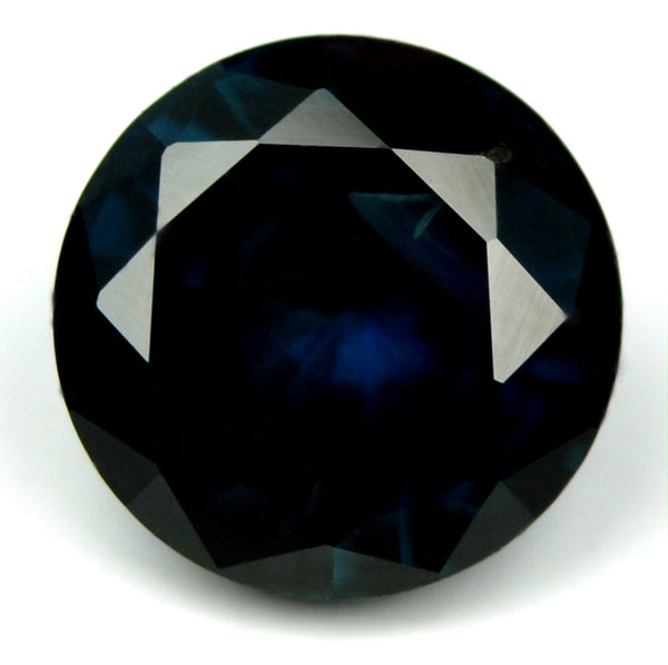 Certified Natural 1.23ct Blue Sapphire 6mm Round - sapphirebazaar - 1