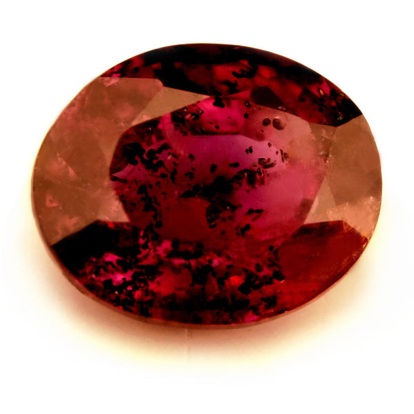 Certified Natural 0.95ct Unheated + Untreated Ruby, Oval Cut - sapphirebazaar - 1
