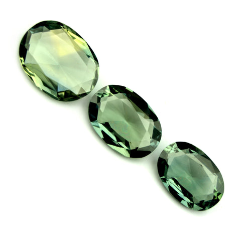 Certified Natural Unheated 1.63ct Matching Green Sapphires - sapphirebazaar - 1
