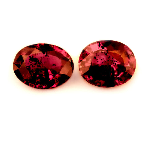 0.88ct Certified Natural Red Ruby Pair - sapphirebazaar - 1