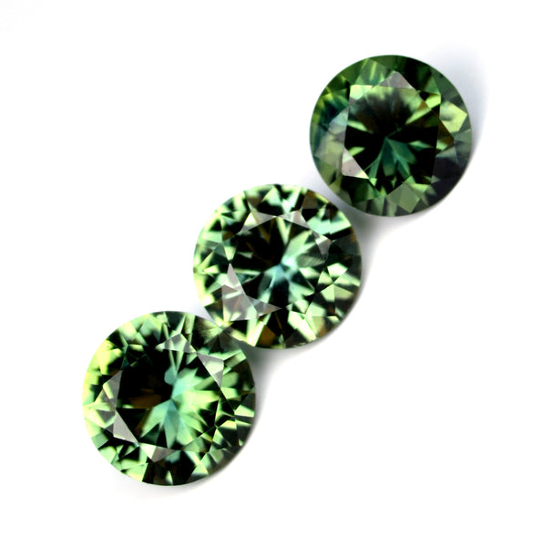 Certified Natural 5mm Matching Teal Sapphires - sapphirebazaar - 1