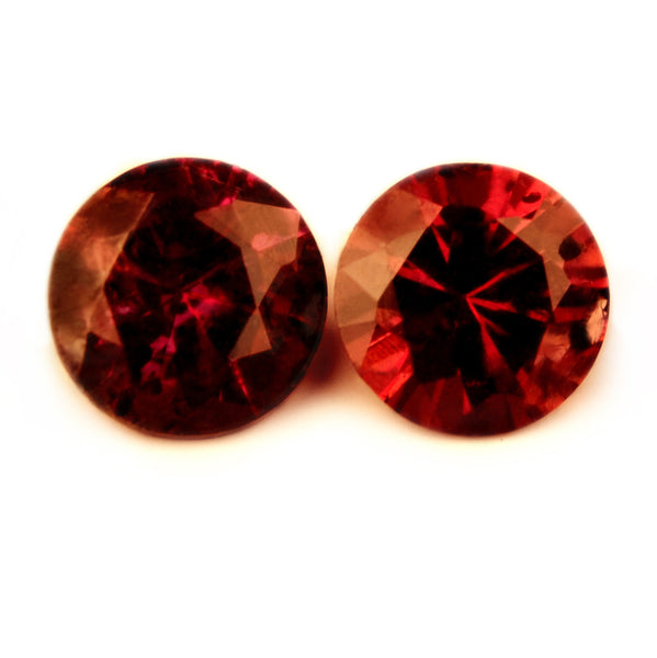 3.49 mm Certified Natural Red Ruby Pair - sapphirebazaar - 1