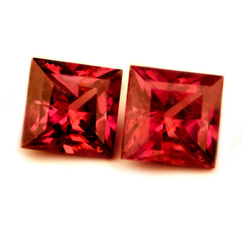 0.93 ct Certified Natural Red Ruby Pair - sapphirebazaar - 1