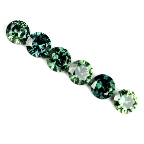 Certified Natural Unheated 3.66ct Matching Teal Sapphires - sapphirebazaar - 1
