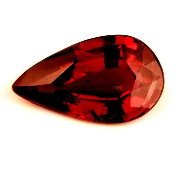 Certified Natural 0.98ct Untreated Vivid Royal Red Ruby, Pear Cut - sapphirebazaar - 1