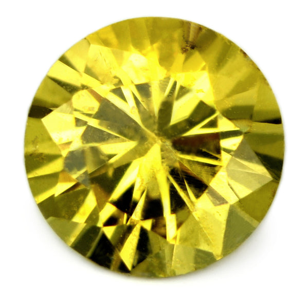 Certified Natural 5.5mm Unheated Yellow Sapphire Brilliant Cut - sapphirebazaar - 1