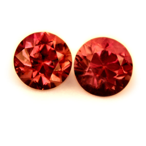 4.07 mm Certified Natural Red Ruby Pair - sapphirebazaar - 1