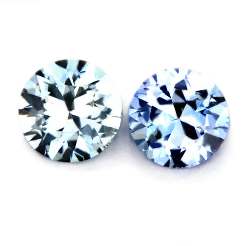 Certified Natural 3.5mm Matching Ceylon Blue Sapphire Pair - sapphirebazaar