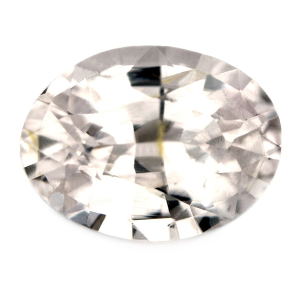 Certified Natural 1.07ct White Sapphire, Oval Cut - sapphirebazaar - 1