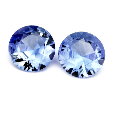 Certified Natural 3.5mm Matching Blue Ceylon Sapphire Pair - sapphirebazaar - 1