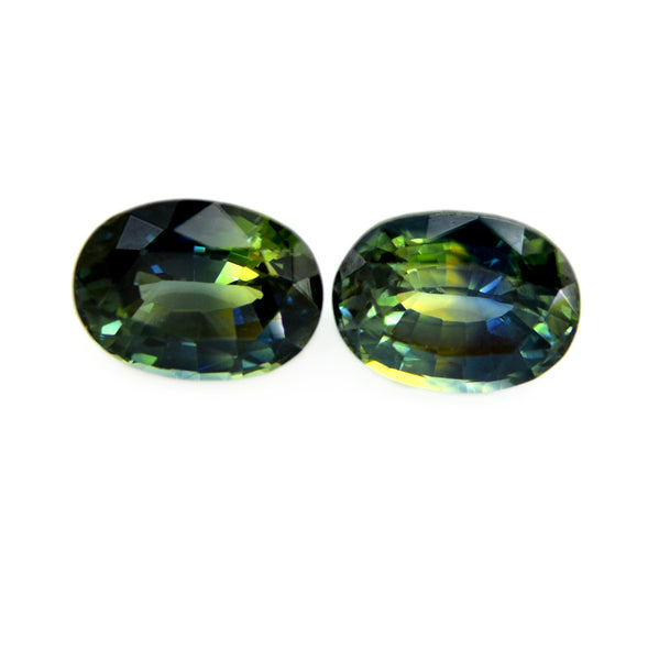 1.94ct Certified Natural Multicolor sapphire Pair