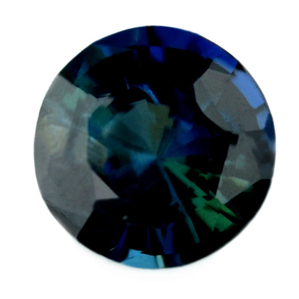 Certified Natural 4.8mm Unheated Teal Sapphire, 0.62ct Round Cut - sapphirebazaar - 1