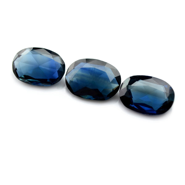 2.45ct Certified Natural Teal Sapphire Matching Set