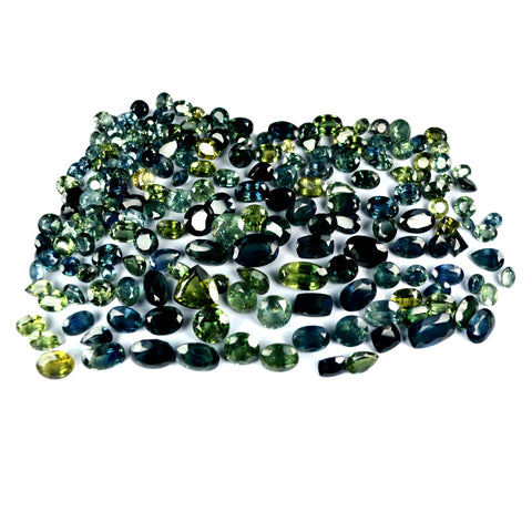 144.50 ct Natural Green Sapphire Parcel