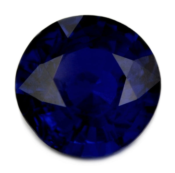 Certified Natural 5.18mm Ceylon Royal Blue Sapphire, 0.60ct Round Shape - sapphirebazaar - 1