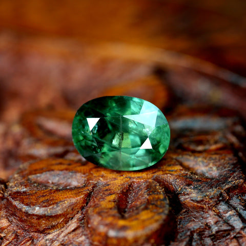 1.58cts Certified Natural Green Sapphire