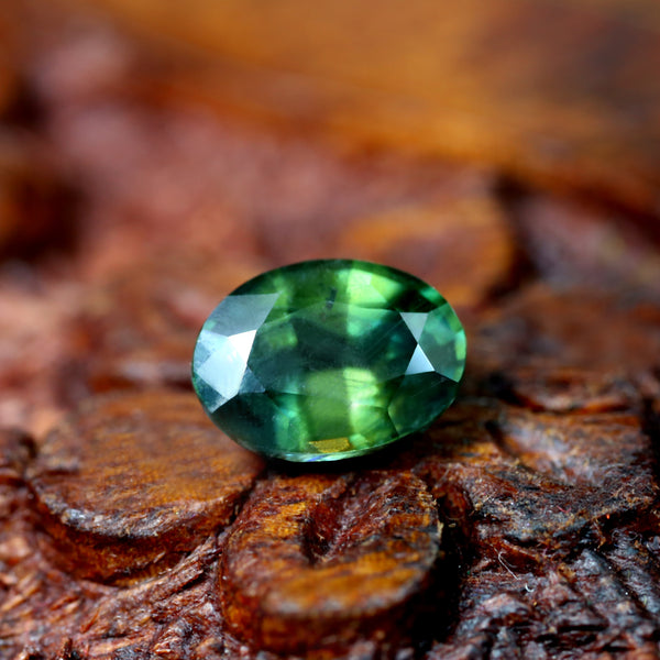 1.66cts Certified Natural Green Sapphire