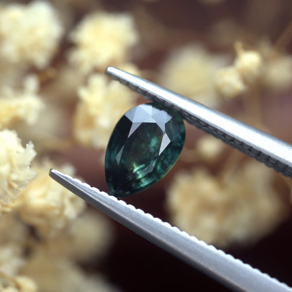 0.69ct Certified Natural Teal Sapphire