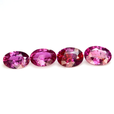 1.55ct Certified Natural Pink Sapphire Matching Set