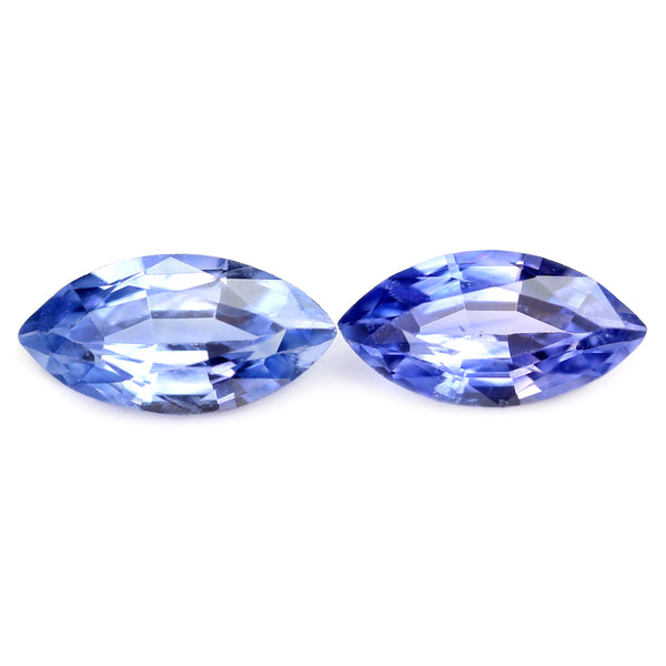 0.58ct Certified Natural Blue Sapphire Matching Pair
