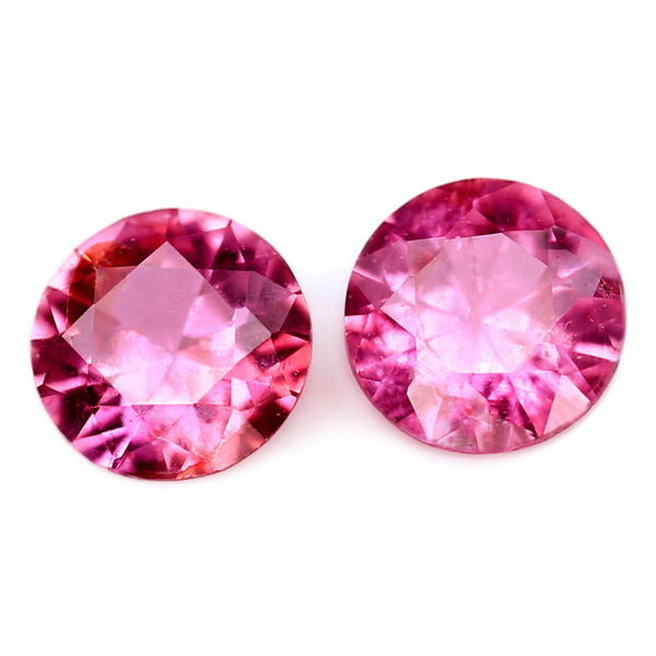 2.81mm Certified Natural Pink Sapphire Matching Pair