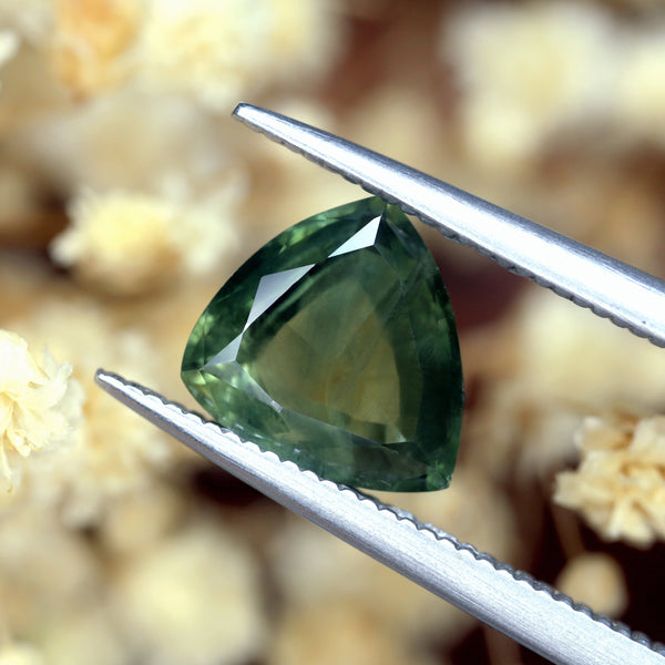 1.85ct Certified Natural Green Sapphire