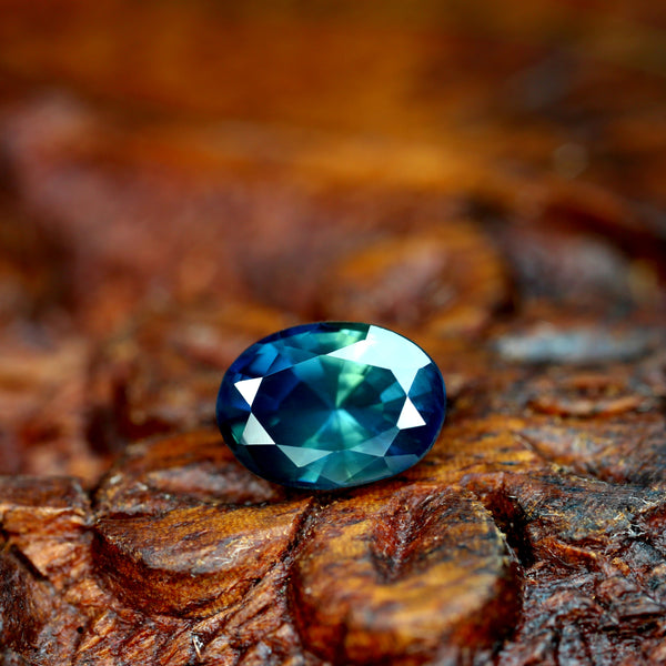 1.11cts Certified Natural Teal Sapphire