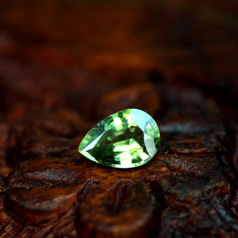 0.81ct Certified Natural Green Sapphire