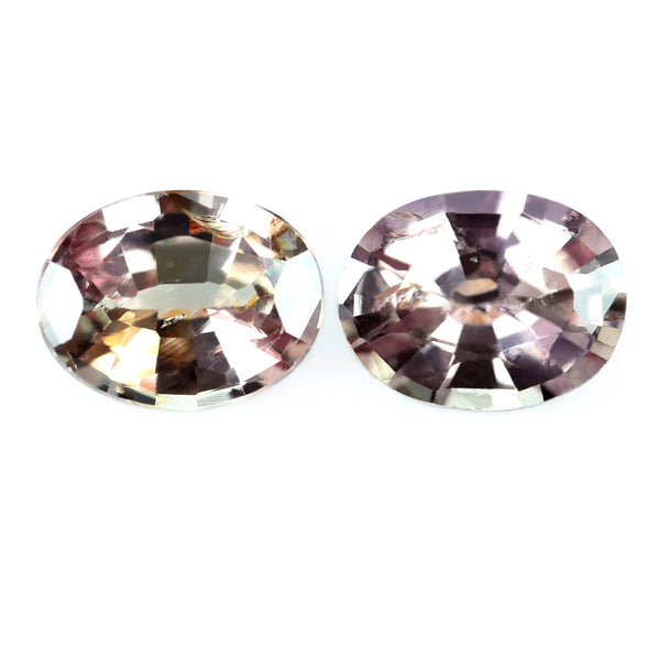 1.55ct Certified Natural Champagne Sapphire Pair