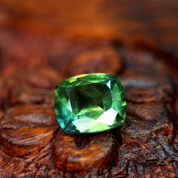 1.64ct Certified Natural Green Sapphire