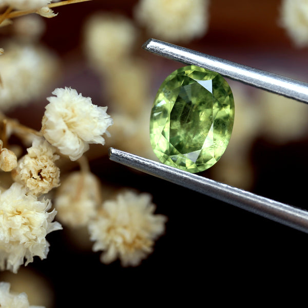 1.11ct Certified Natural Green Sapphire