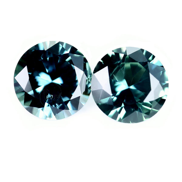 0.85ct Certified Natural Teal Sapphire Pair