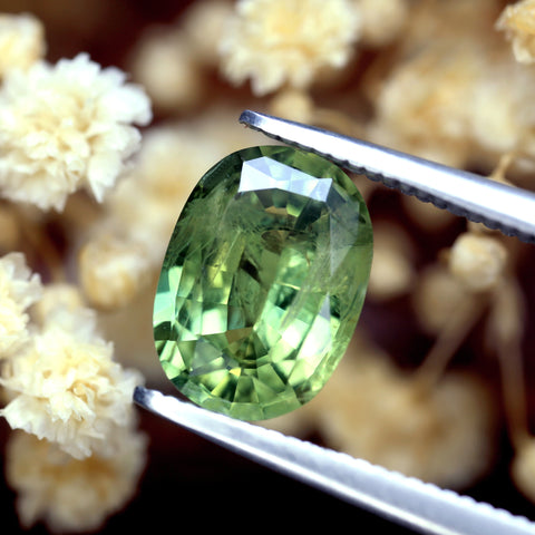 2.17ct Certified Natural Green Sapphire