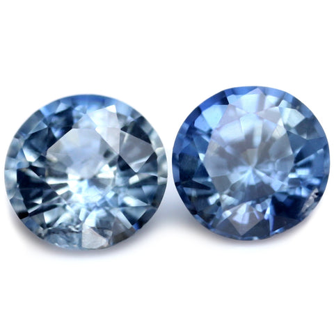 0.45ct Certified Natural Blue Sapphire Matching Pair