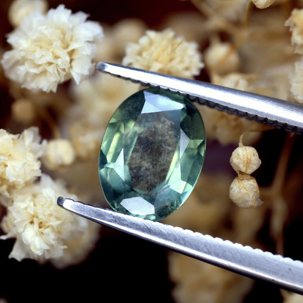 1.46ct Certified Natural Green Sapphire