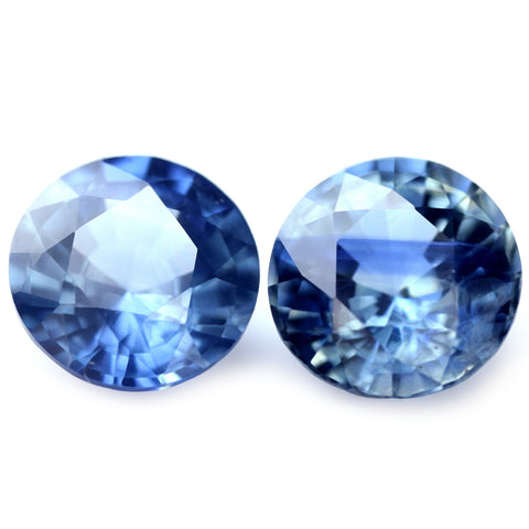 0.75ct Certified Natural Blue Sapphire Matching Pair
