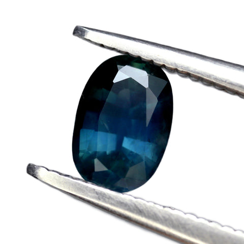 0.77ct Certified Natural Teal Sapphire