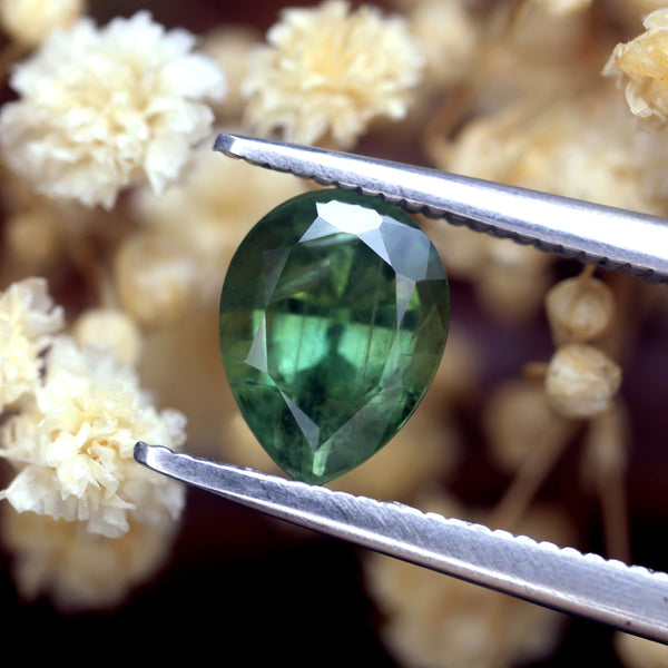 1.88ct Certified Natural Green Sapphire