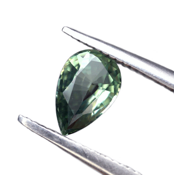 0.63ct Certified Natural Green Sapphire