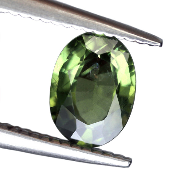 0.82ct Certified Natural Green Sapphire